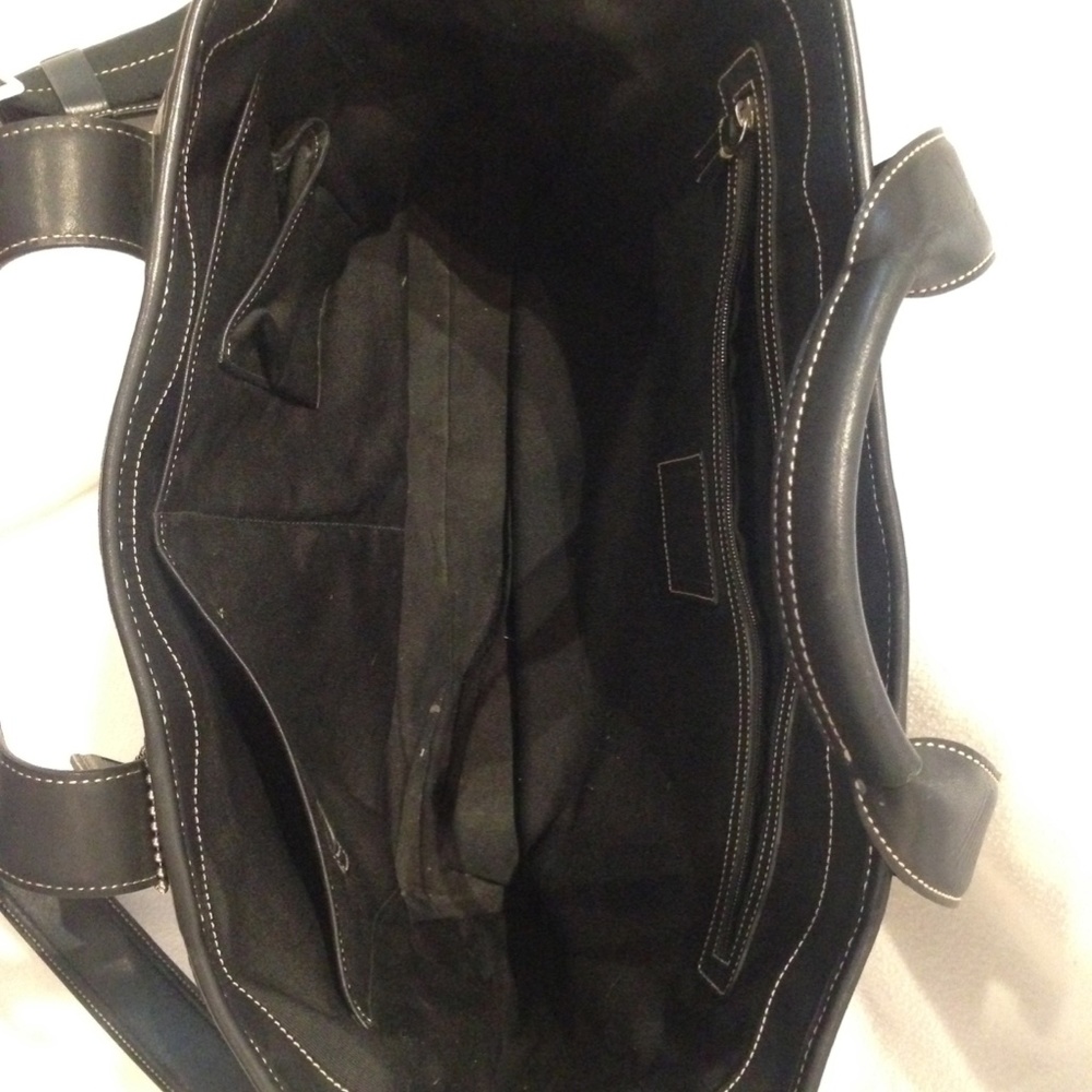 Coach Women's Laptop Bag, Black Leather - Picture 4 of 6